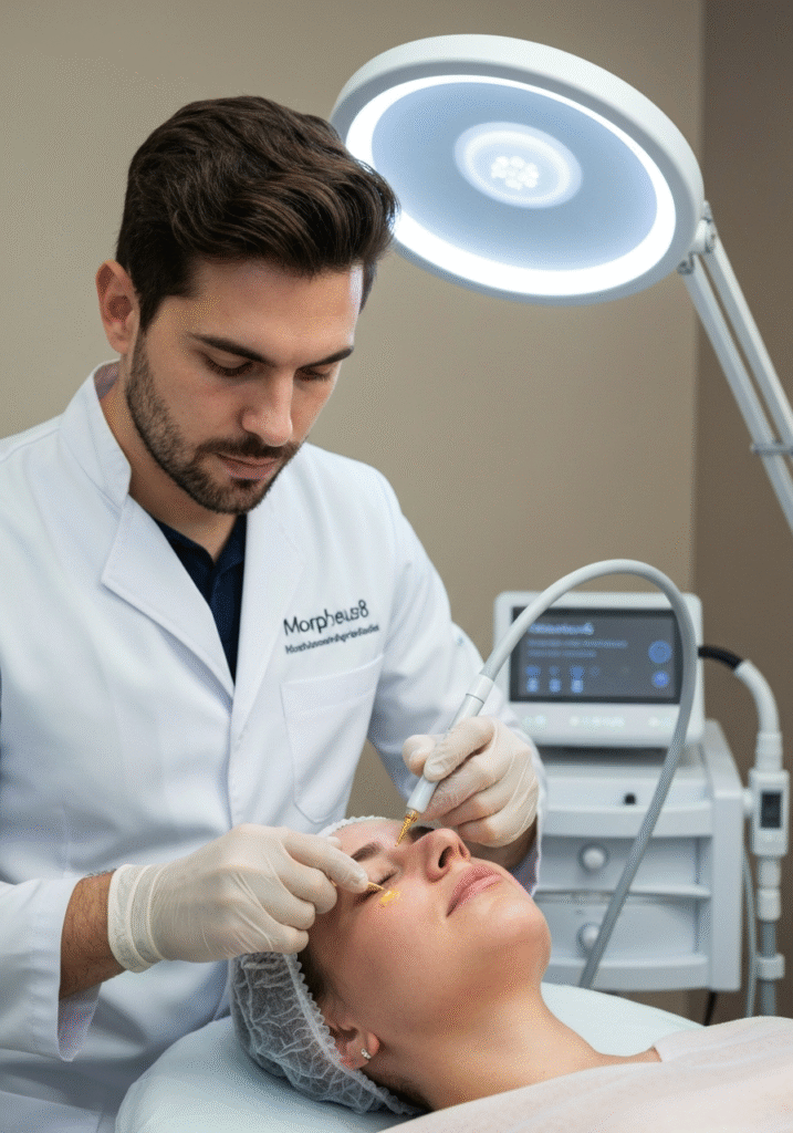 Microagulhamento com ouro: 300% mais colágeno em 3 sessõesVictoria Beckham faz sessões com mais de 20 microagulhas revestidas em ouro